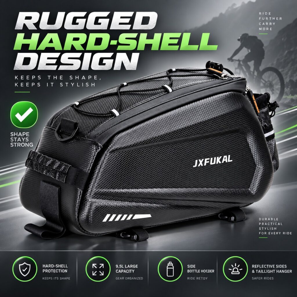 Bike Bags for Bicycle Rear Rack – Hard Shell Ebike Bag